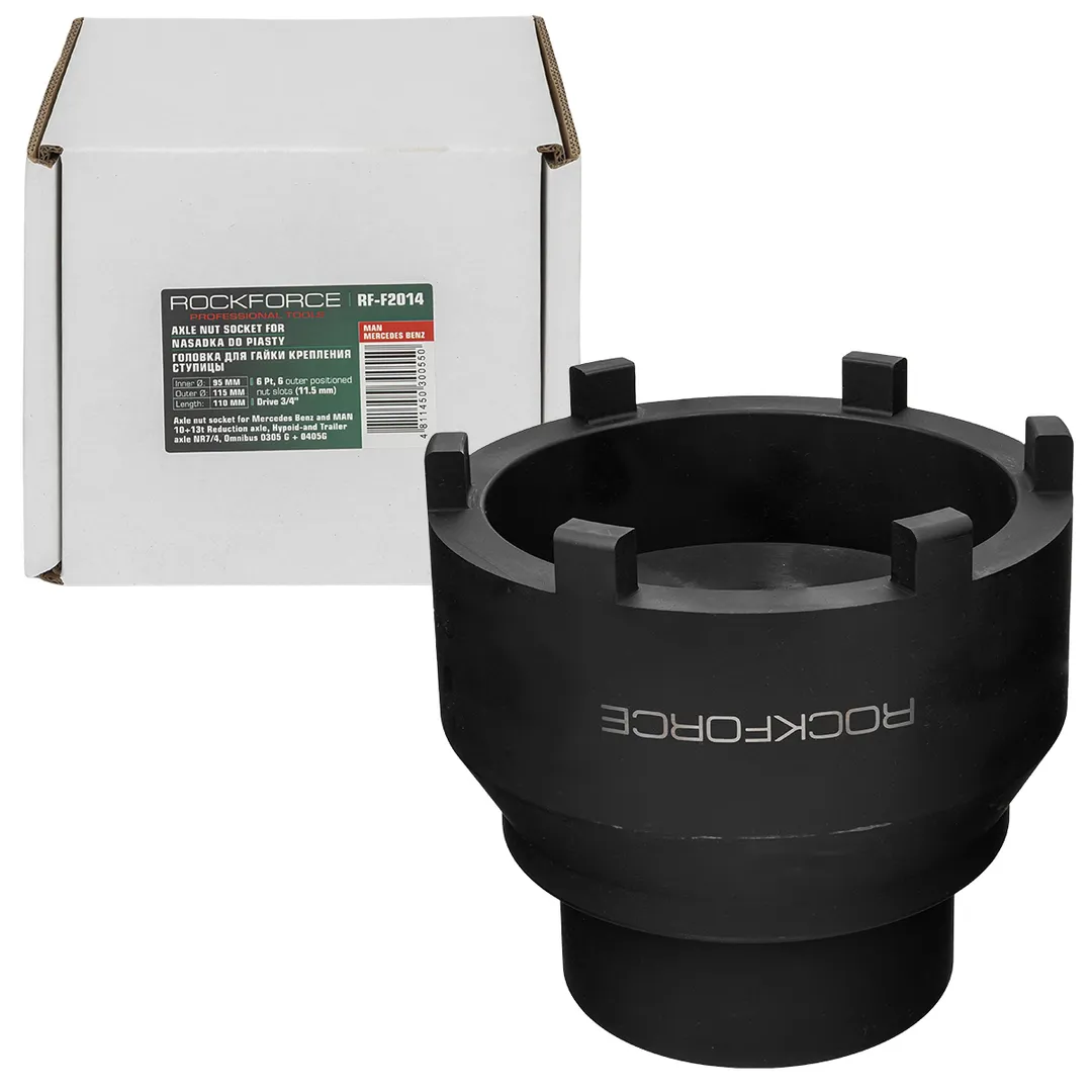 Головка для гайки крепления ступицы MAN, MERCEDES BENZ 3/4", 95-115мм RockFORCE ...Rock FORCE RF-F2014