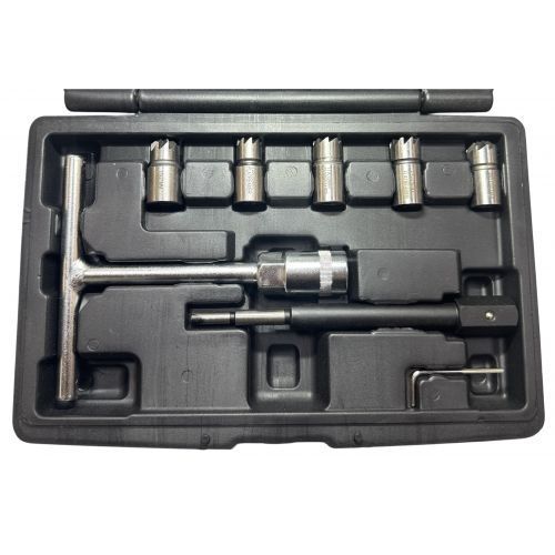 Набор инструмента с торцевыми головками-шарошками для ручной очистки гнезд форсунок H-D HD-17625