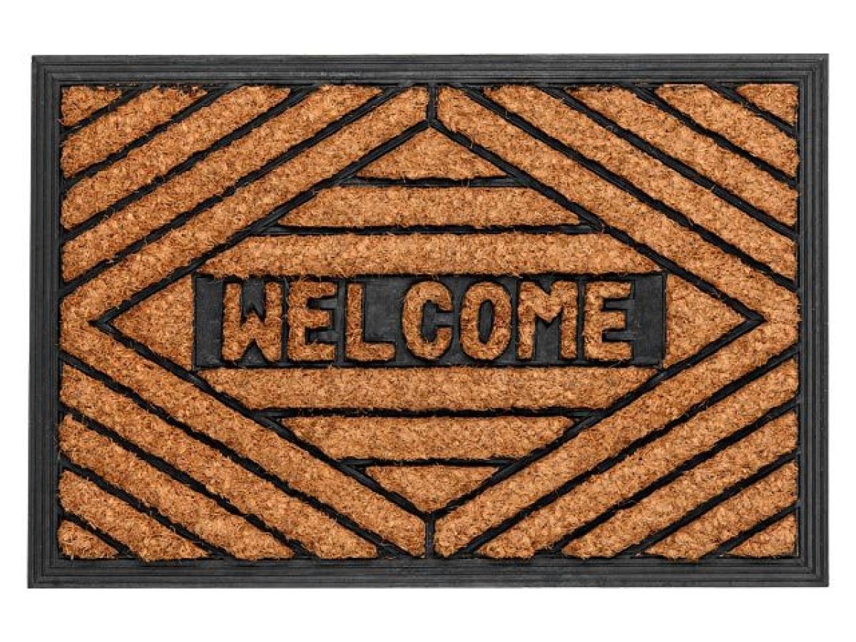 Коврик придверный кокосовый 40х60 см. "WELCOME-1" PERFECTO LINEA 22-534060