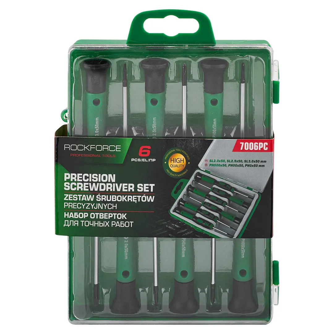 Отвертки для точных работ, набор 6пр. RockFORCE Rock FORCE RF-7006PC