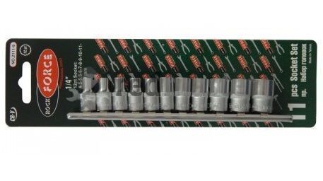 Набор головок 1/4", 4-13мм, 11пр. 12гр. на планке Rock FORCE RF-2111-9