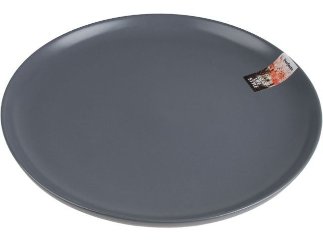 Тарелка обеденная керамическая, 25 см, серия ASIAN, серая  PERFECTO LINEA 17-142628