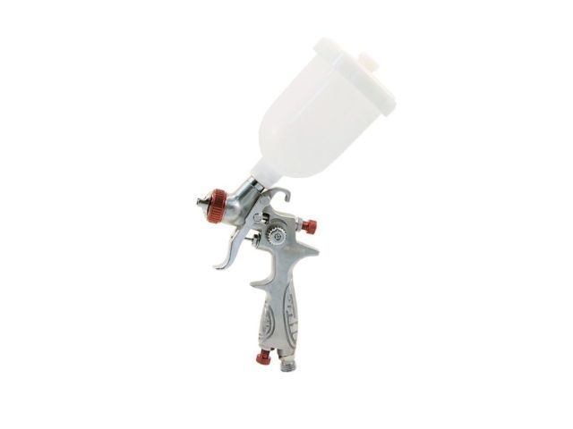 Миникраскопульт MINI JL887 HVLP 08 ,верхний пластиковый бачок 0,125 л, давл. 2,0 бар, 3 регулировочных винта, JetaPro 6961136014078
