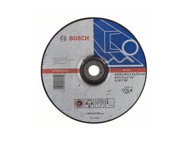Круг обдирочный 230x8x22.2 mm для металла  BOSCH 2608600386