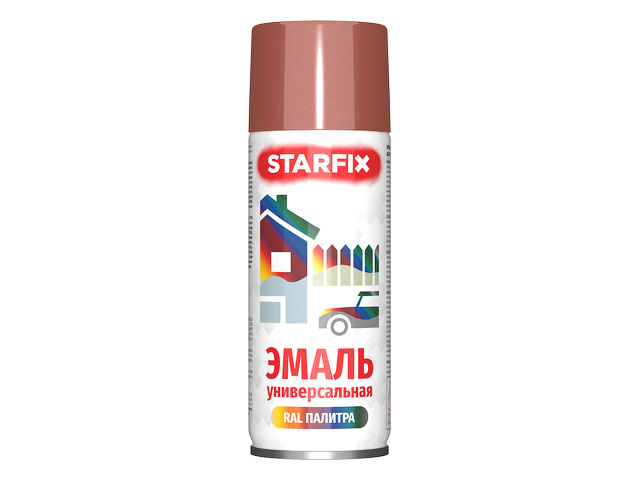Краска-эмаль аэрозольная универсальная медный металлик  520мл (8029) (Цвет медный металлик)  ...STARFIX SM-102057-1