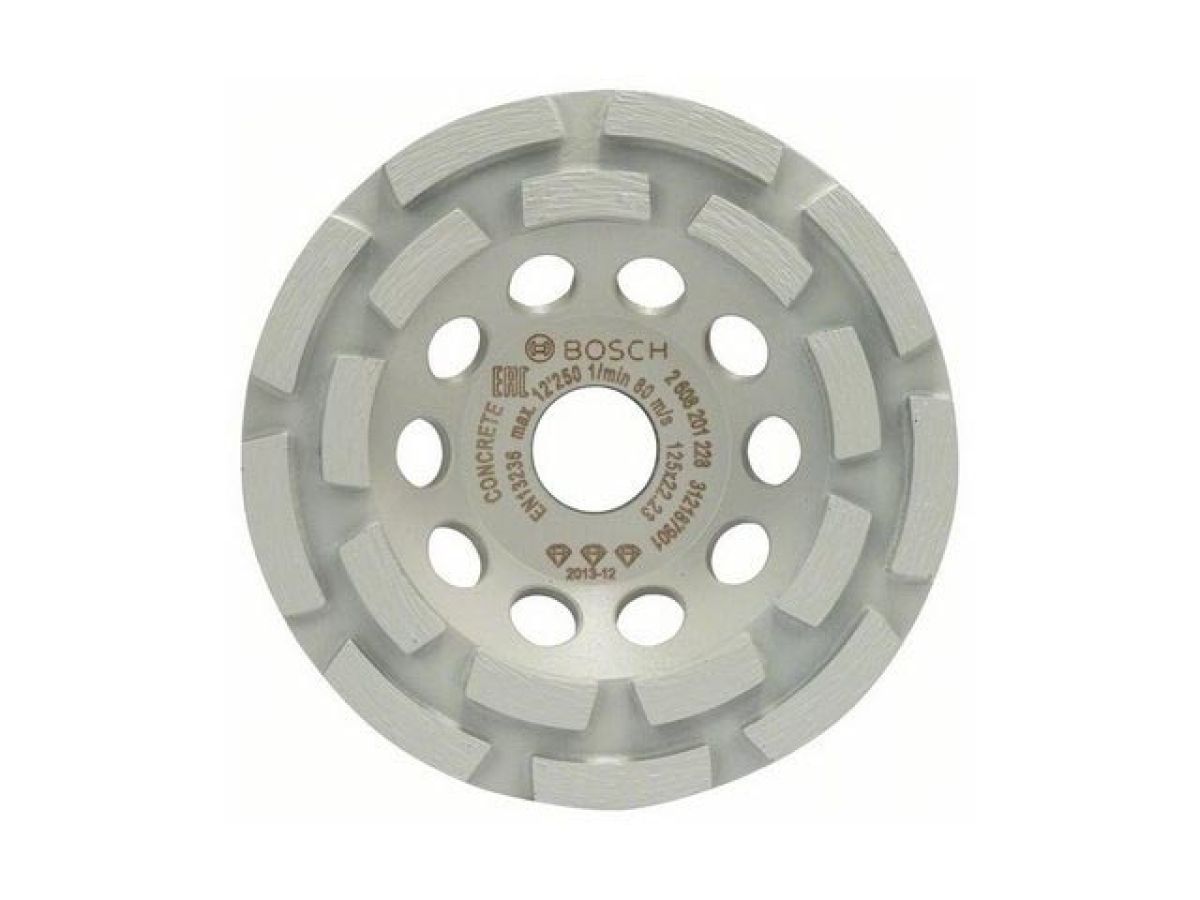 Алмазная чашка 125х22 мм по бетону двурядная BEST FOR CONCRETE (для быстрого шлифования) BOSCH 2608201228