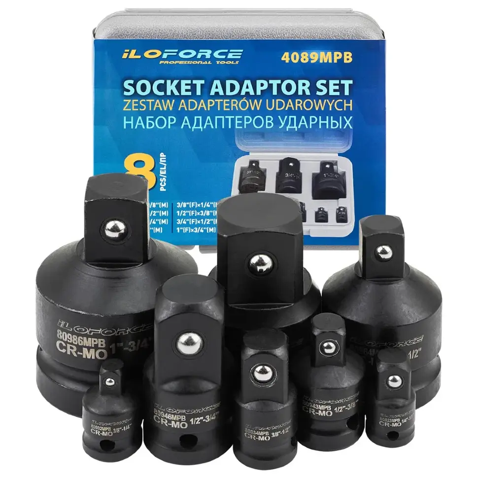 Адаптеры ударные, набор 8пр.  ILOforce IF-4089MPB