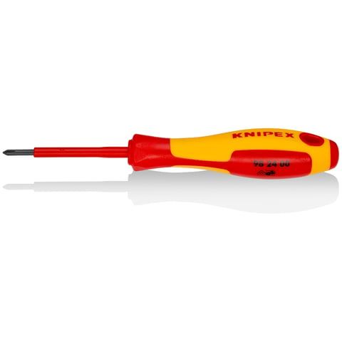 Отвертка крестовая PH0 VDE 1000V, длина стержня 60 мм, L-162 мм   KNIPEX 982400