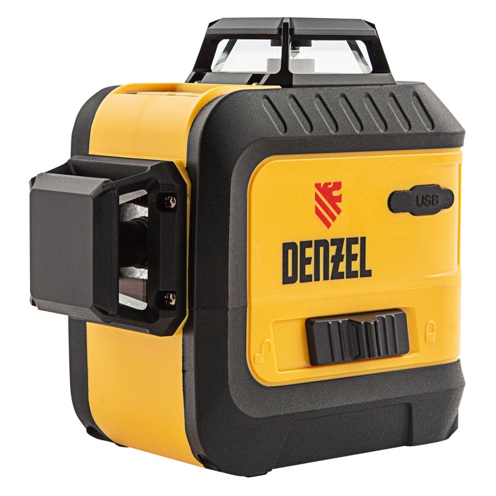 Лазерный уровень мультипризменный LX 360-3 Red, 30 м, 635 нм, акк. Li 2800 мАч, резьба 5/8"  ...DENZEL 35077