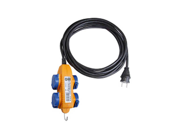 Удлинитель 10м (4 роз., 3х1.5mm, IP44, морозостойкий кабель, с/з) BRENNENSTUHL 1169600