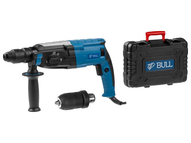 Перфоратор BH 2801, 900Вт, 3.2Дж, патрон SDS-plus, вес 3.8кг, в чемодане  ...BULL 01005325