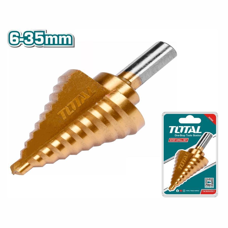 Сверло ступенчатое 6-35mm TOTAL TAC8263501