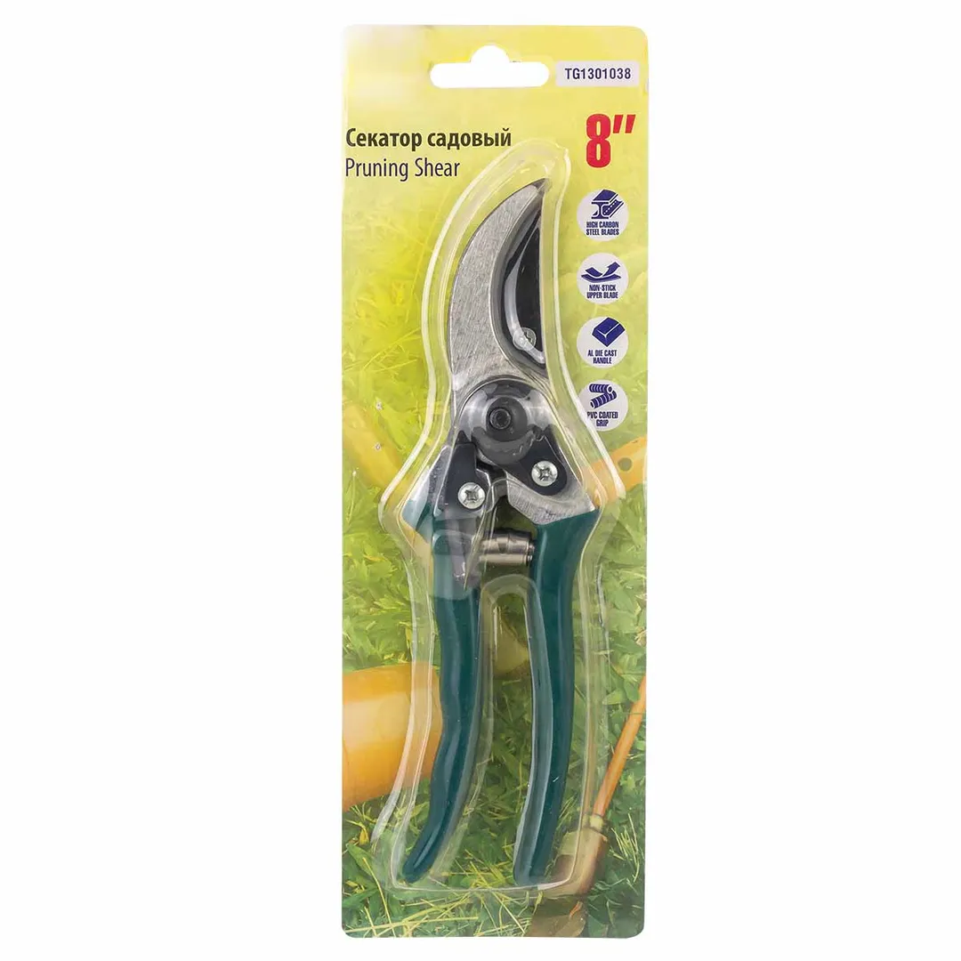 Секатор садовый с боковой фиксацией (L-200mm), в блистере  WMC TOOLS WMC-TG1301038