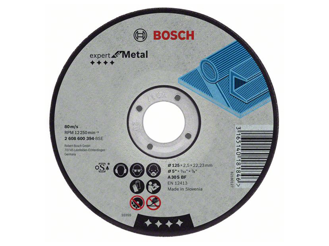 Круг отрезной 125x2.5x22.2 mm для металла Expert BOSCH 2608600394