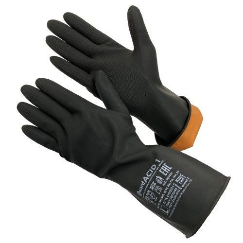 Перчатки резиновые технические КЩС тип I (размер 10 (XL))  ACID 1  GWARD HIM120-XL