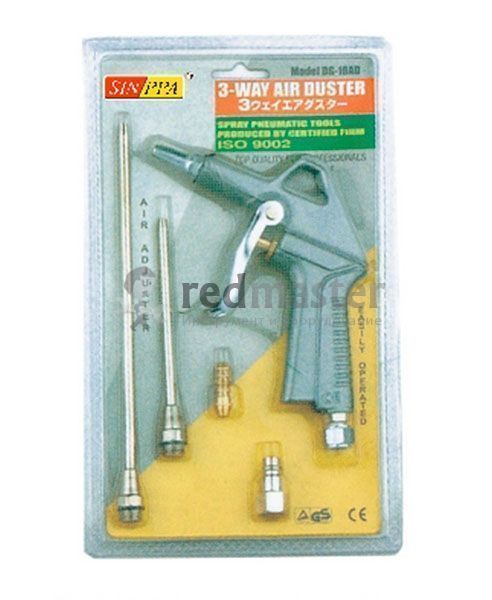 Пистолет обдувочный с комплектом сопел 3пр. Partner PA-DG-12-K