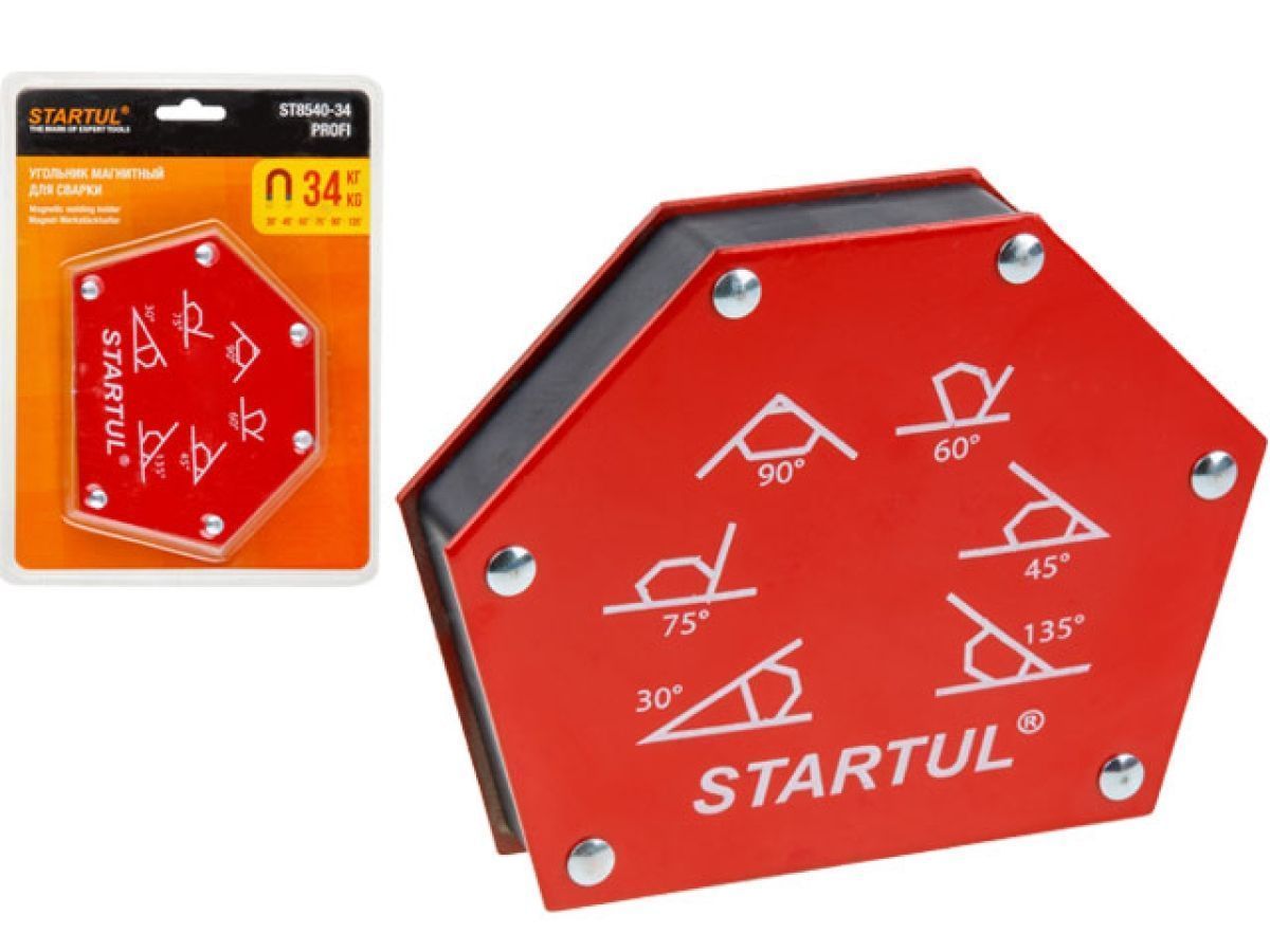 Угольник магнитный для сварки 34кг PROFI (струбцина магнитная) STARTUL ST8540-34
