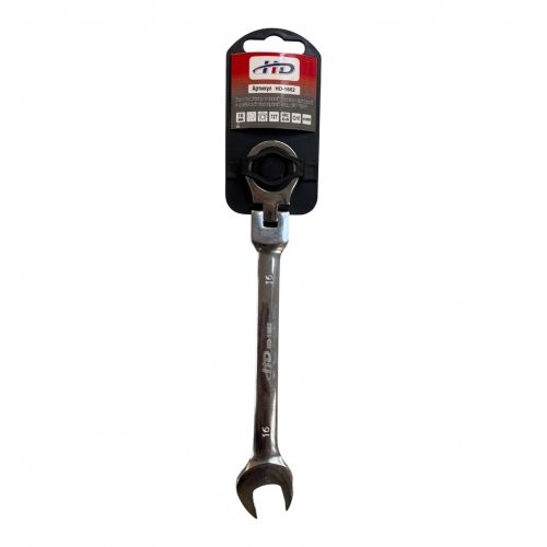Ключ комбинированный рожково-накидной с трещоткой шарнирный 16мм CrV H-D HD-1682