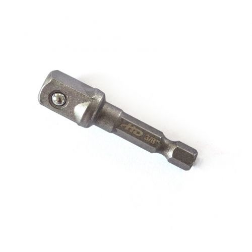 Переходник для шуруповерта с 1/4" HEX на квадрат 3/8", длина 65 мм H-D HD-04626
