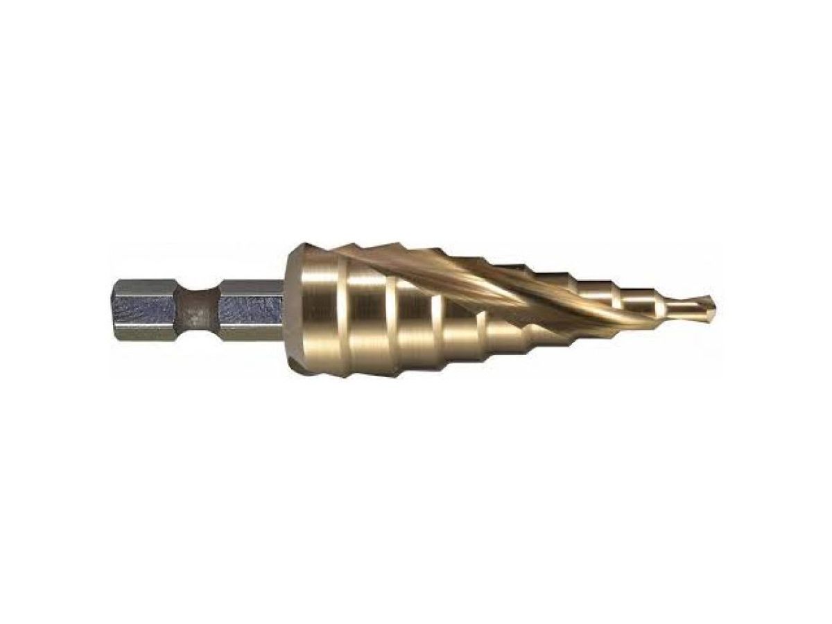 Сверло ступенчатое HSS TiN с спиральным желобком, 4-20, 1/4", MAKITA D-40185