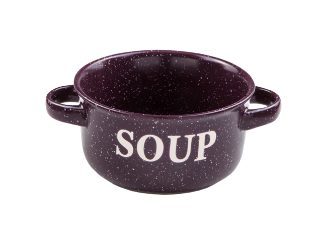 Миска керамическая, 134 mm, для супа, фиолетовая (645 мл)  PERFECTO LINEA 30-523303