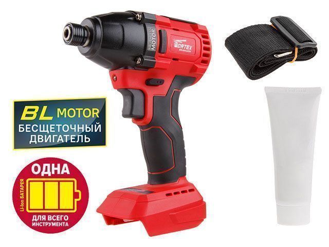 Аккумуляторный ударный гайковерт CWR 0118 ALL1, 18В, без АКБ, 1/4", 160Нм,  ...WORTEX CWR011800029