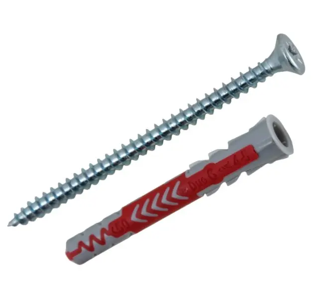 Дюбель распорный DUOPOWER 6x50 с саморезом ( 4шт упак.) Fischer FISKARS 537660f