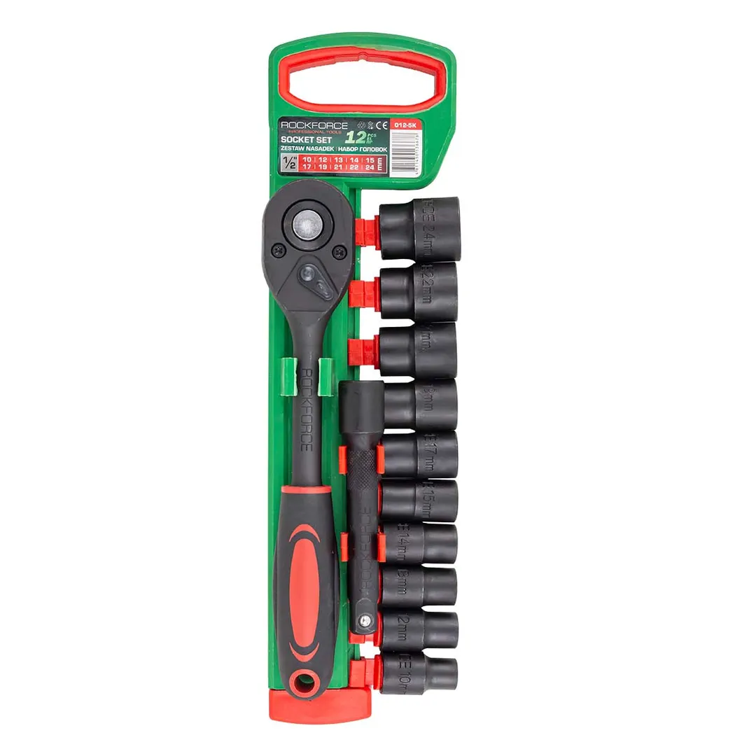 Головки, набор 12пр., 1/2" RockFORCE RF-012-5K
