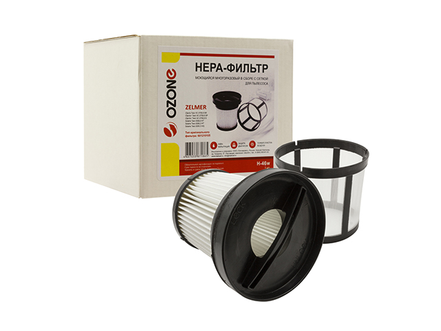 HEPA-фильтр для пылесоса многоразовый моющийся в сборе с сеткой  (1 шт.)  ...OZONE H-46W