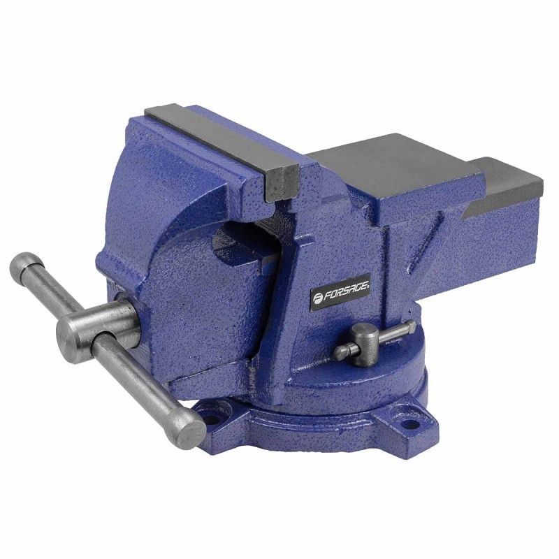 Тиски стальные поворотные с наковальней  4"-100мм  Forsage F-6540604W