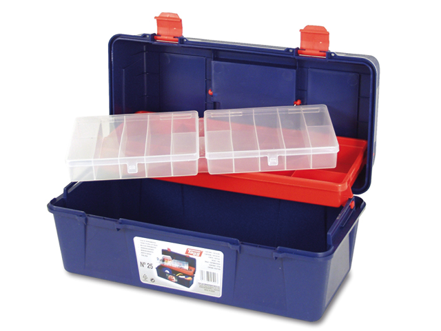 Ящик для инструмента пластмассовый 40x20,6x18,8см, с лотком и органайзером,  ...TAYG 125003