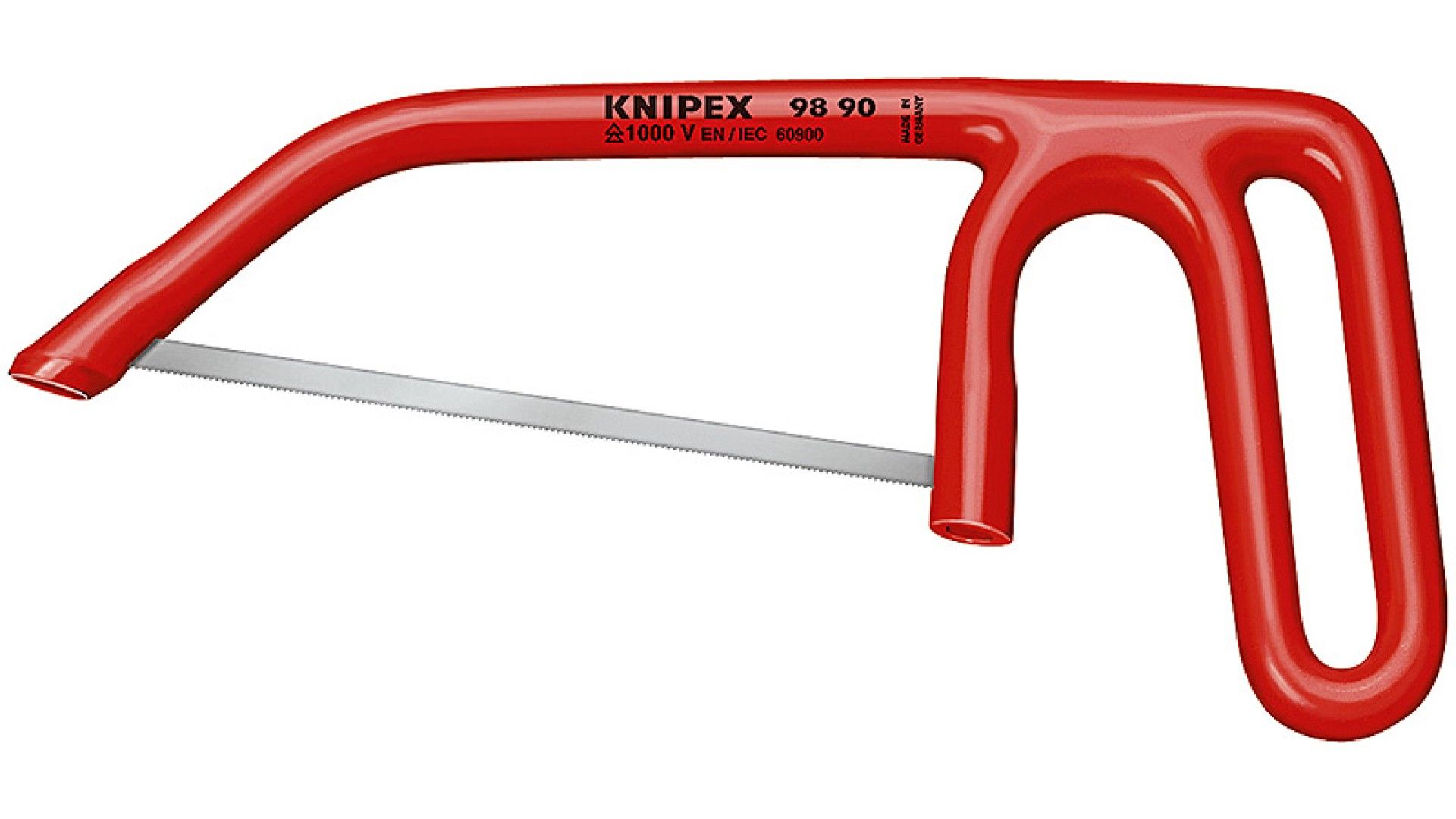 Мини-ножовка PUK® VDE 1000V по металлу и дереву, 25 TPI, L-150 мм  KNIPEX 9890