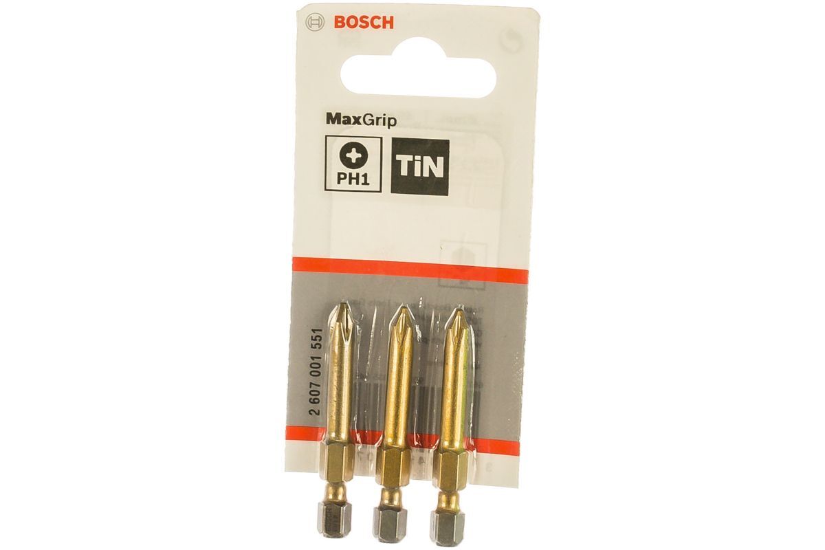 Бита Max Grip PH1 49 мм (3 шт), BOSCH 2.607.001.551