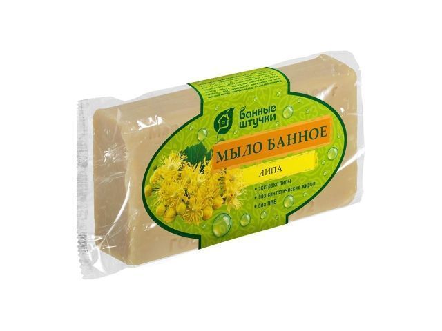 Мыло кусковое для бани и сауны <Липа>, 100 г, "Банные штучки"  ...БАННЫЕ ШТУЧКИ 33677