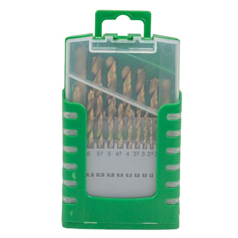 Набор сверл по металлу HSS TIN 19пр. (1-10 мм., шаг 0.5 мм.)  Rock FORCE RF-924U19