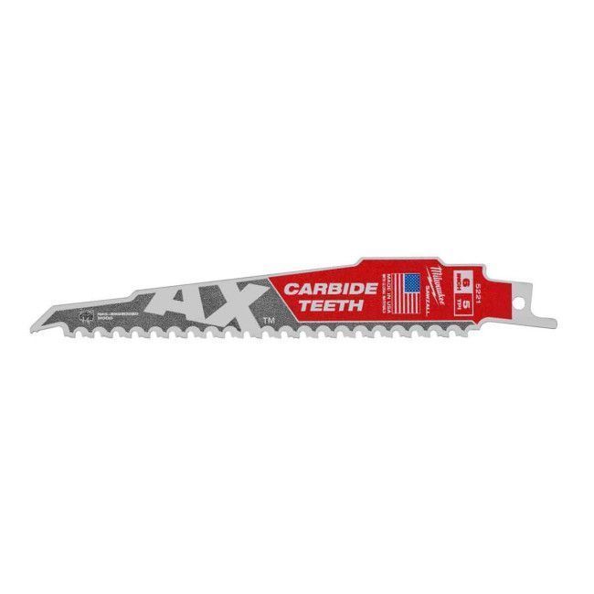 Полотно к сабельной пиле AX CARBIDE TEETH (5 шт / 230 мм / BIM 8%Co / демонтаж) MILWAUKEE 48475226