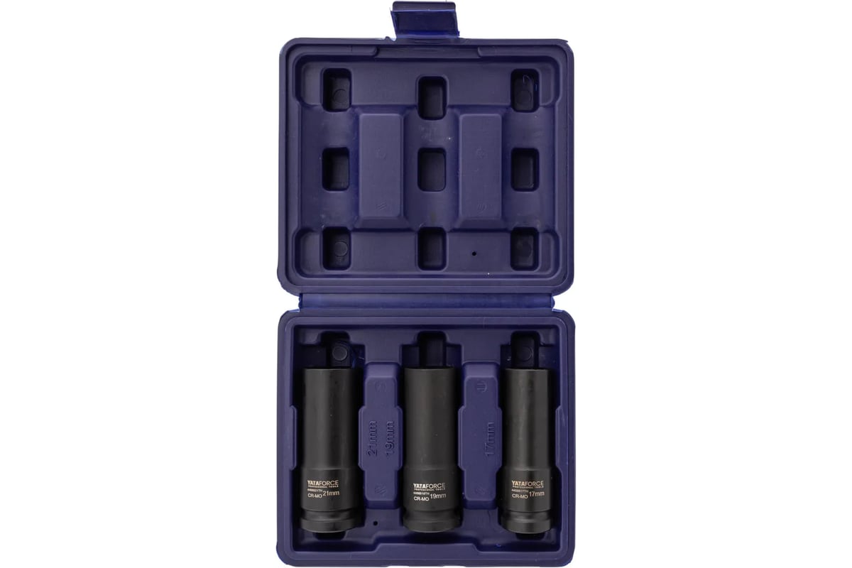 Головки ударные, набор 3пр., 1/2" (17, 19, 21мм, 6гр.) YATAFORCE YF-4032TH