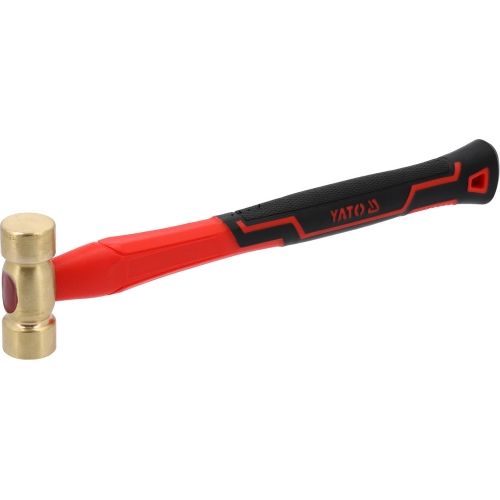 Молоток медный с фиберглассовой ручкой 300гр, 28х72мм, L320мм  YATO YT-45291