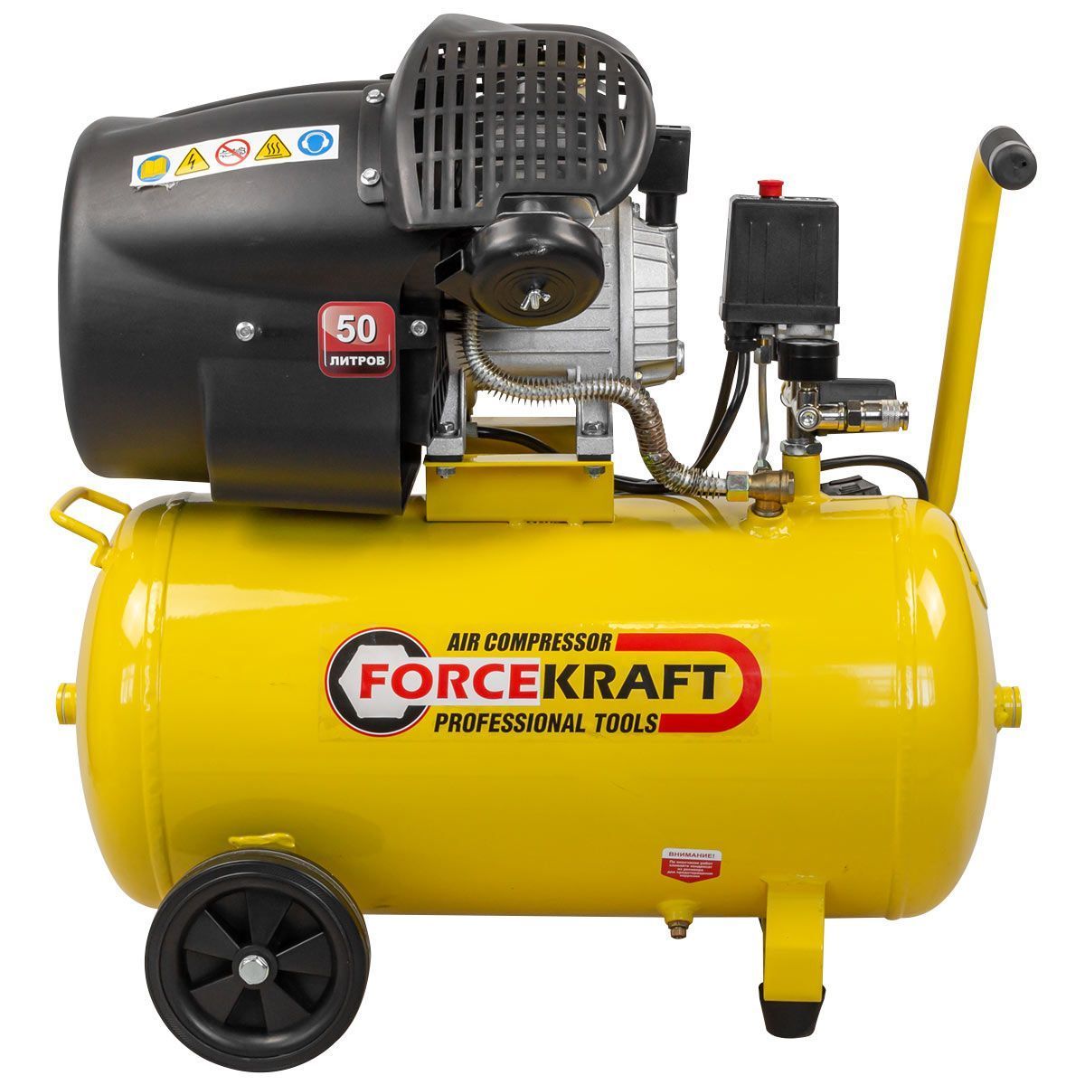 Компрессор 2-х поршневой с прямым приводом ,50л, 8 бар, 320л/м, 1100W, 230V) FORCEKRAFT FK-V30/50