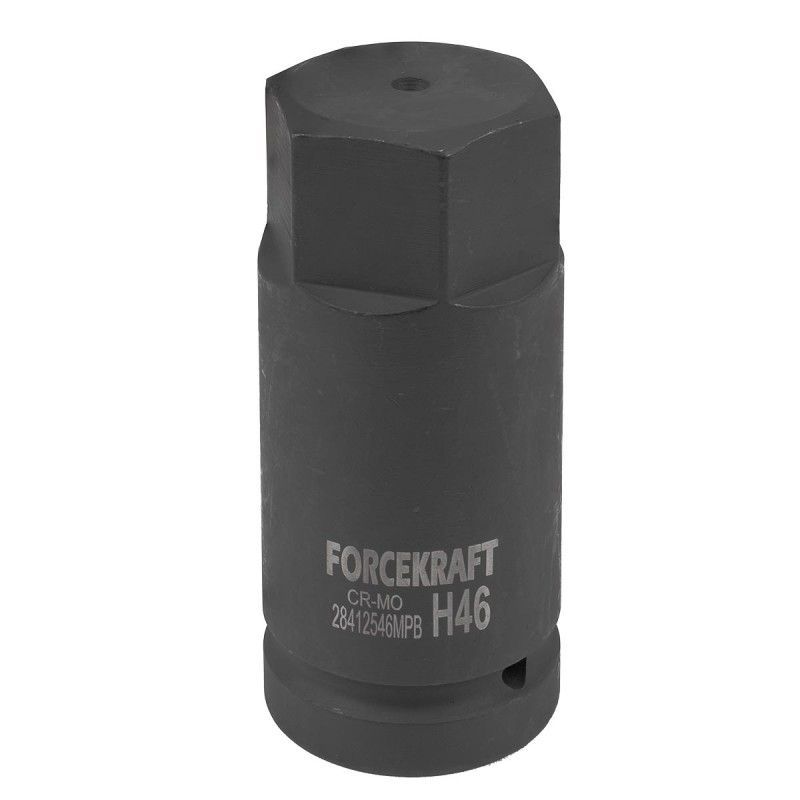 Головка-бита 6-гранная ударная 1/2", 46мм FORCEKRAFT FK-28412546MPB