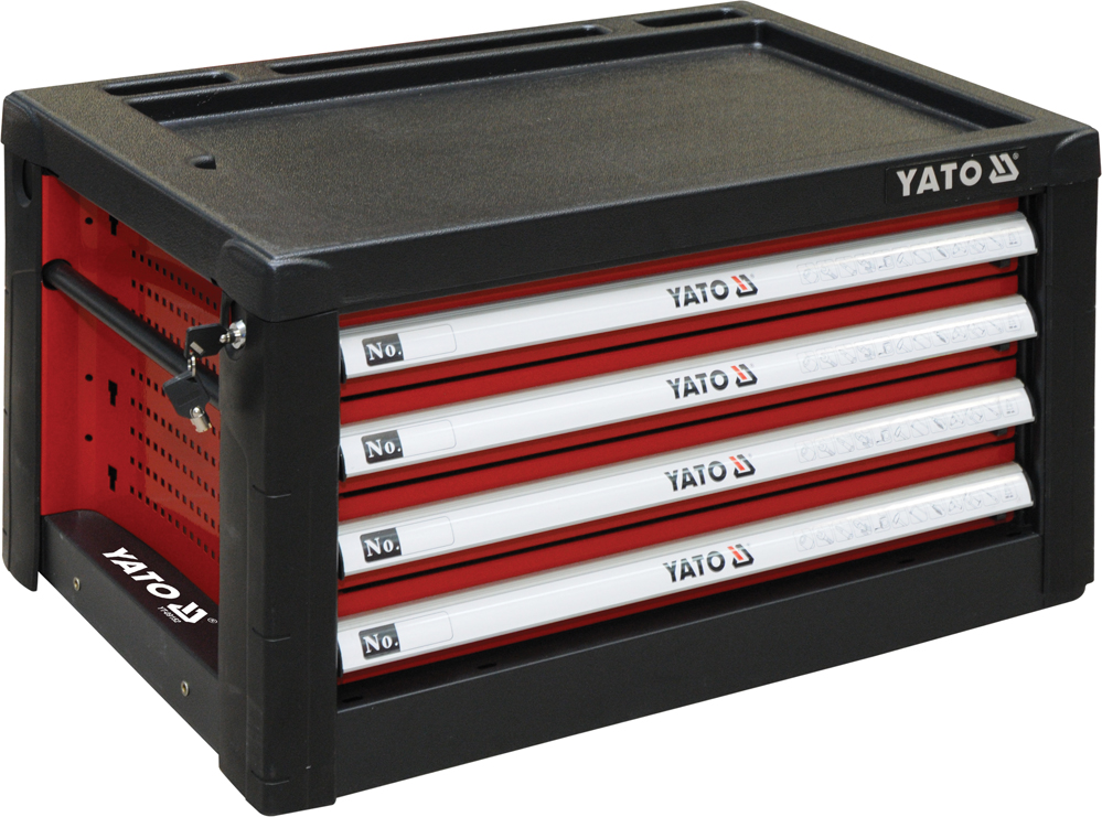 Ящик для инструмента металлический 690х465х400мм с 4 выдвижными полками  ...YATO YT-09152