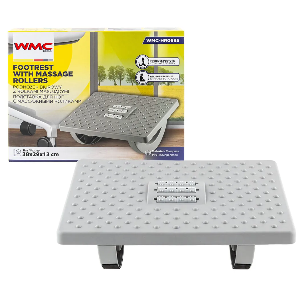 Подставка для ног с массажными роликами  WMC TOOLS WMC-Hr0695