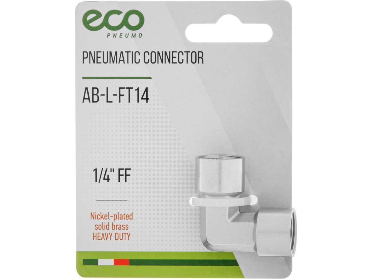 Соединение внутр. резьба 1/4" L-образное (латунь) ECO AB-L-FT14