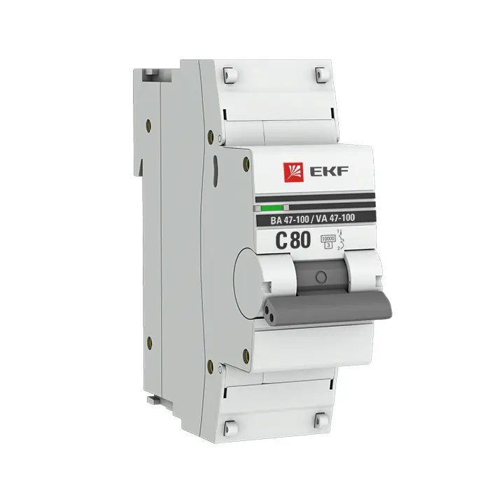 Авт. выкл. 1P 80А (C) 10kA ВА 47-100 PROxima EKF mcb47100-1-80C-pro