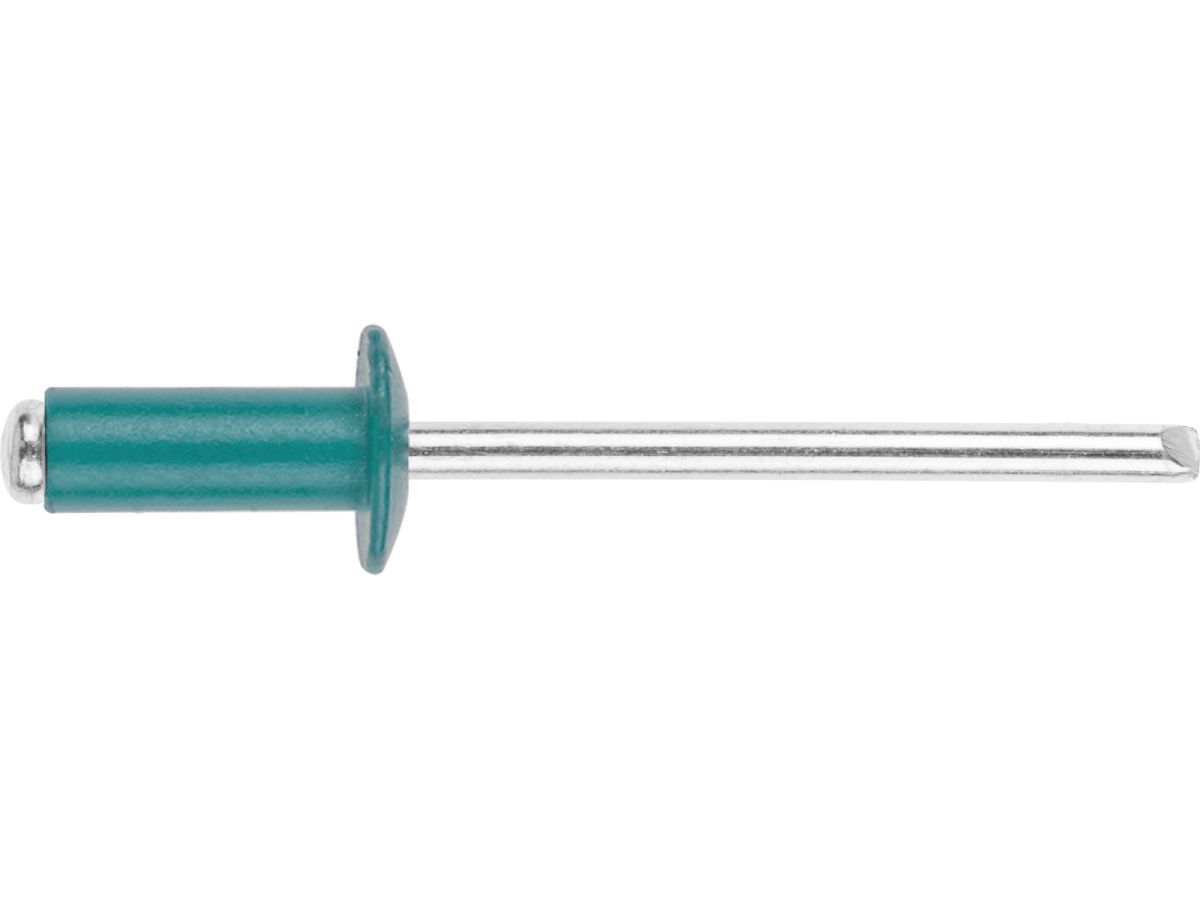 Заклепка вытяжная 4.0х10 мм алюминий/сталь, RAL 5021, 50 шт, STARFIX SMZ1-51121-50