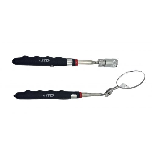 Захват магнитный телескопический в комплекте с зеркалом - набор сервисный 2 предмета max 5кг, LED H-D HD-06621