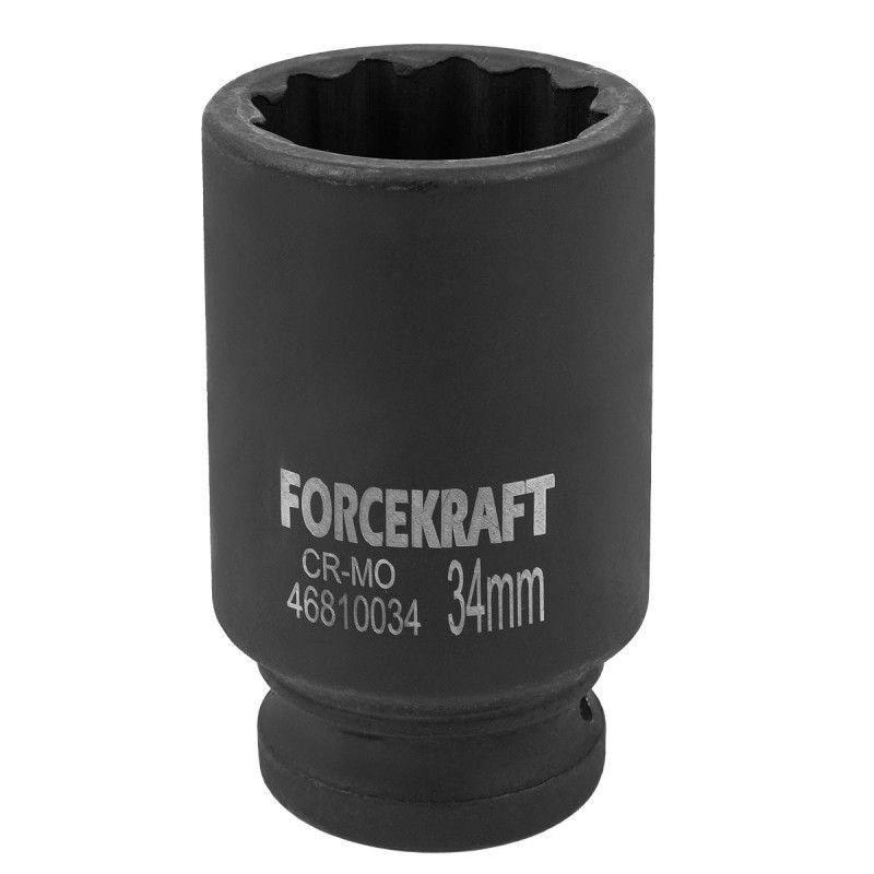 Головка ударная глубокая 3/4", 34мм (12гр.)  FORCEKRAFT FK-46810034