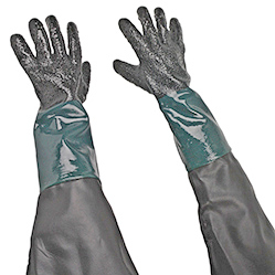 Защитные перчатки для пескоструйных аппаратов (2шт/к-т) длинные  ...Forsage F-SBC-G