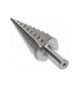 Сверло ступенчатое 4-20 мм (HSS/шаг 2 мм/хв. HEX 1/4")  ELITECH 187604