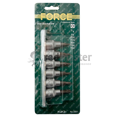 Набор головок бит торкс 3/8", 6пр Force 3061